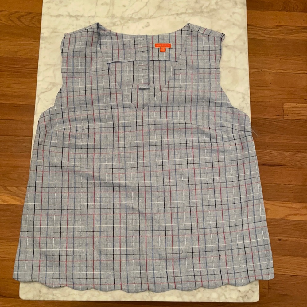 - Light blue Modcloth shell top